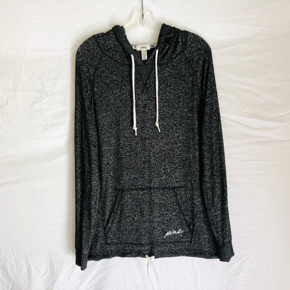 PINK Victoria Secret Women's Size Medium Gray Soft Oversized Pullover Hoodie - Picture 1 of 5